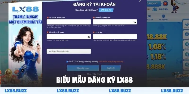 Biểu mẫu đăng ký LX88