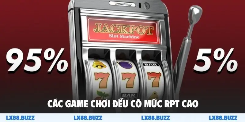 Các game chơi đều có mức RPT cao